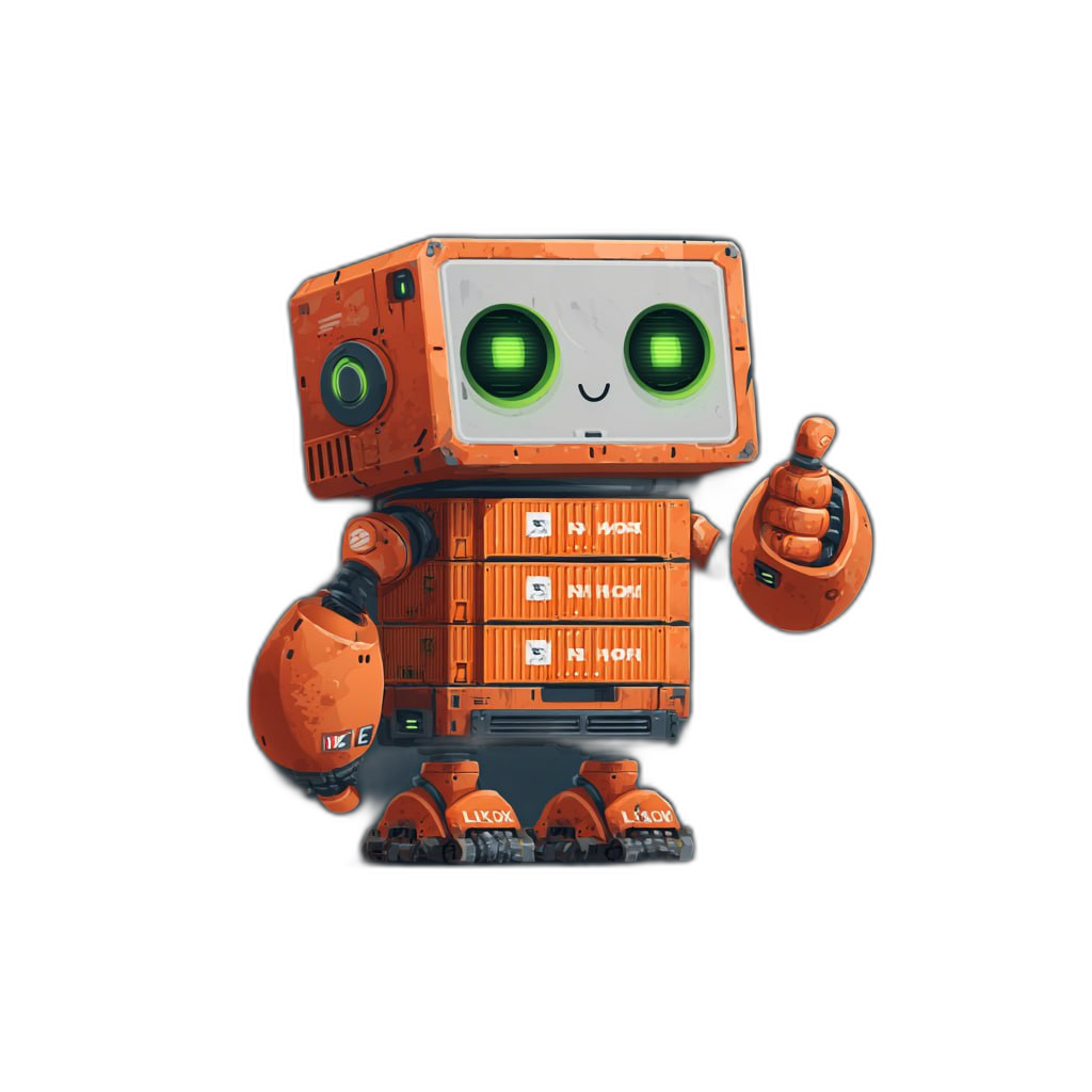 The ReadyStack robot, built out of shipping containers.